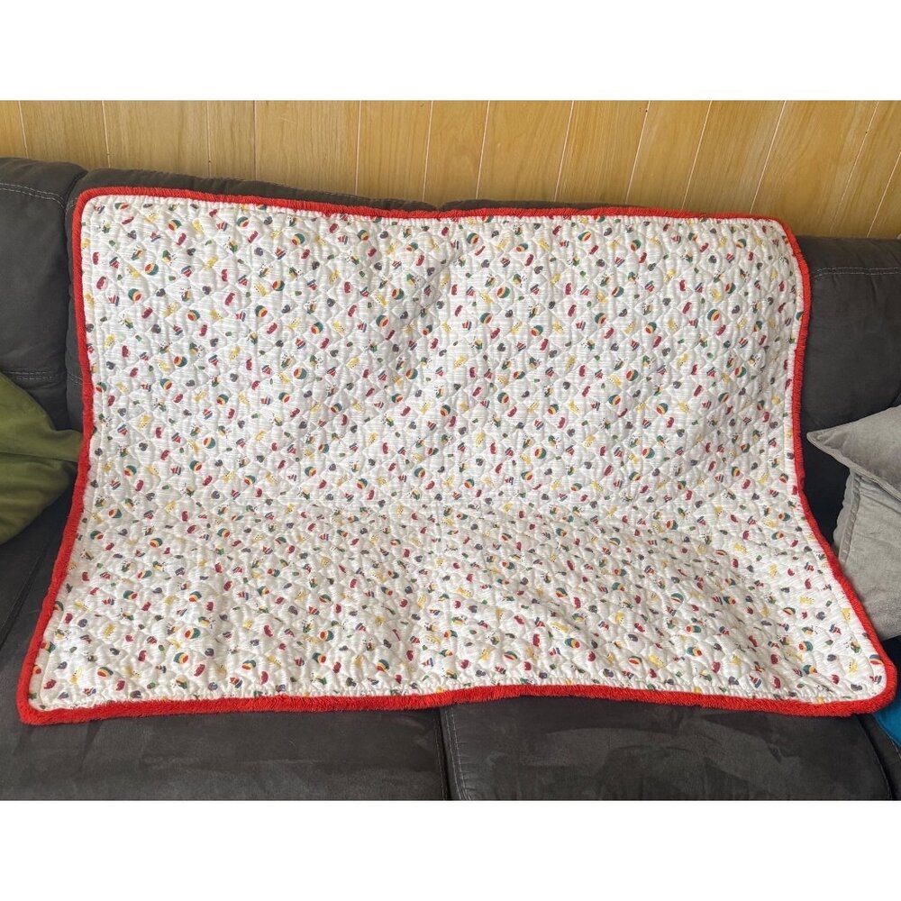Vintage Handmade Baby Quilt